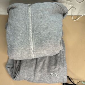 ALO Accolade sweatsuit full zip XS grey